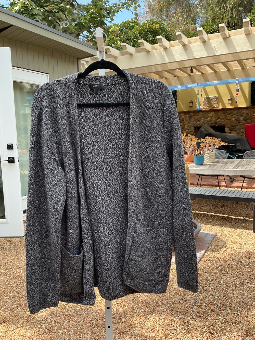 COS Gray Open-Front Women's Cardigan Sweater